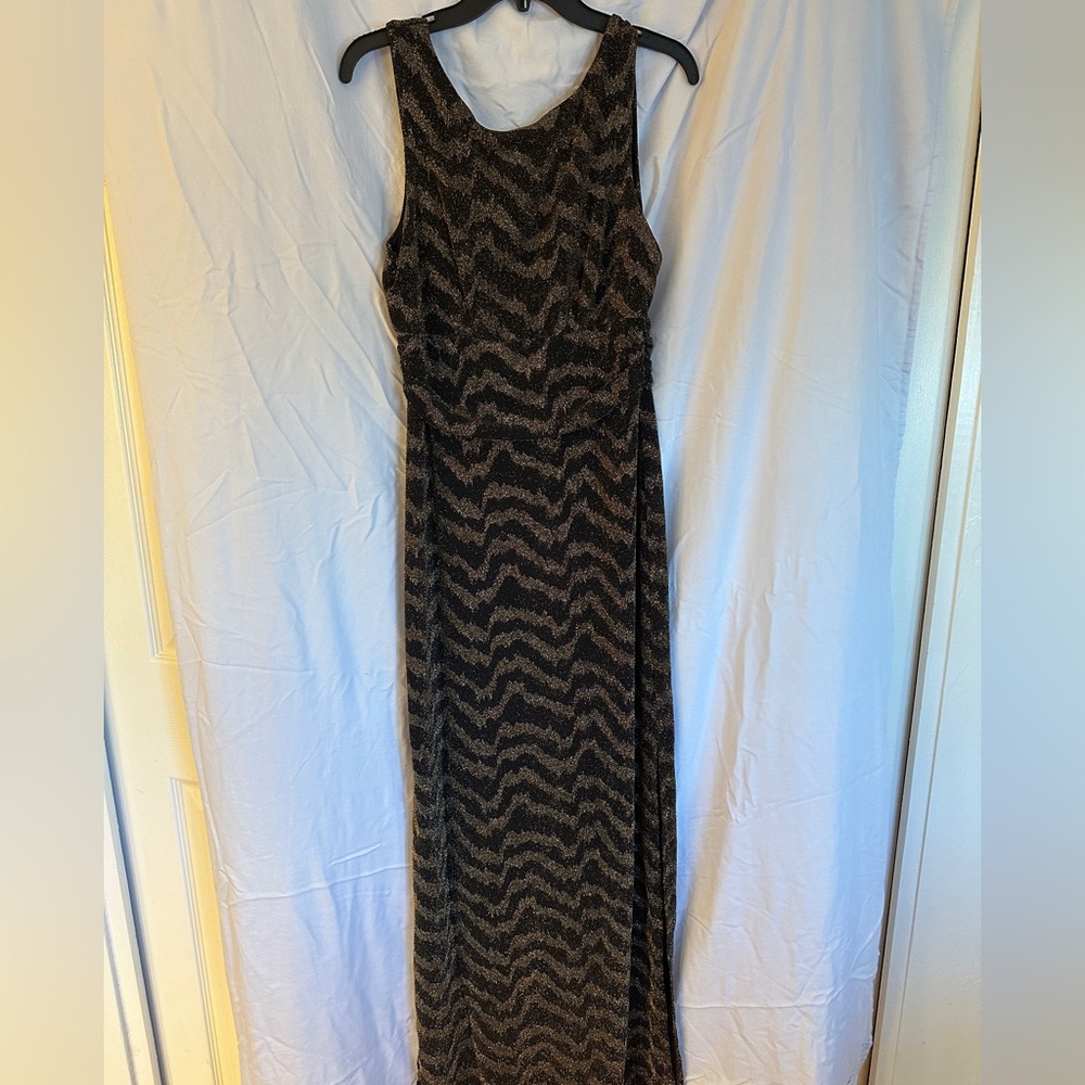 Black and Gold Sparkly Dress